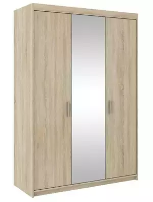 Casarredo Šatní skříň ELINA 3D dub sonoma/zrcadlo