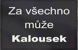 ATAN Rohožka Babiš Za všechno může Kalousek 40x60 cm