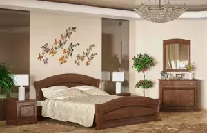 Casarredo Sestava do ložnice MILANO třešeň (postel 160, 2x NS, komoda 4S)