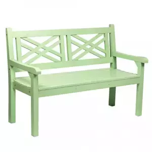 Tempo Kondela Dřevěná zahradní lavička FABLA 124 cm - neo mint