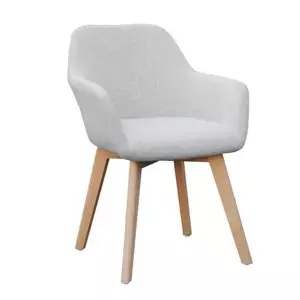 Tempo Kondela Designové křeslo CLORIN NEW, světlešedá/ buk