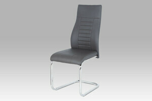 Autronic Jídelní židle HC-955 GREY šedá koženka