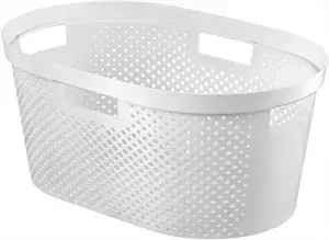 Curver Koš na čisté prádlo INFINITY DOTS 39L - bílý