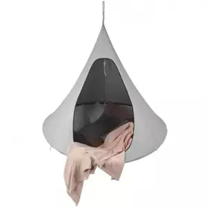 Tempo Kondela Závěsné houpací křeslo KLORIN NEW CACOON HAMMOCK, světle šedá BIG SIZE