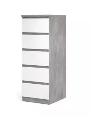 Falco Komoda Simplicity 233 beton/bílý lesk