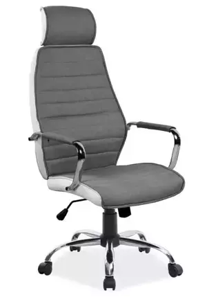 Casarredo Kancelářská židle Q-035 šedá/bílá