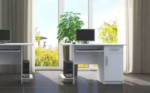 Casarredo Pracovní stůl VIBER 1D1S bílá pravý