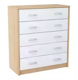 Casarredo Komoda AGNES/HIT 5S dub sonoma/bílá