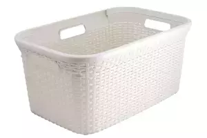 Curver Koš na čisté prádlo RATTAN STYLE 45L - krémový