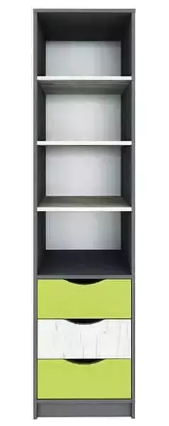 Casarredo Regál 3S DISNEY dub kraft bílý/šedý grafit/limeta