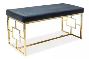Casarredo Čalouněná lavice NOIR černá/zlatá