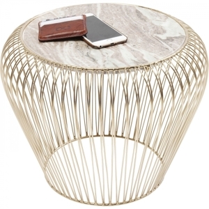 KARE Design Odkládací stolek Beam - šedý, Ø43 cm
