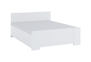 Expedo Manželská postel BONY + rošt, 160x200, bílá + pěnová matrace DE LUX 14 cm