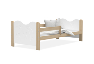 Expedo Dětská postel MICKEY P1 + matrace + rošt ZDARMA, 160x80, borovice/bílá