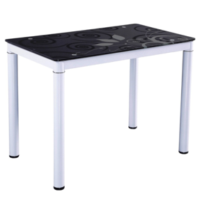 Jídelní stůl DAMAR | 100x60 cm Barva: Černo-bílá