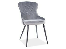 Jídelní židle LOTUS VELVET SIGNAL - židle/ křesla: kov černý/ šedá Bluvel 14