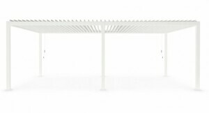 BIZZOTTO Bílá hliníková pergola s uzavíracími lamelami OCEAN 3,6x7,2 m 0795786