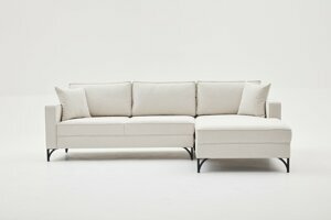 Hanah Home Rohová pohovka BERLIN krémová pravá 258 cm 825BLC2802