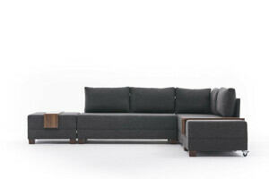 Hanah Home Rohová pohovka FLY antracit pravá 280 cm 825BLC2667