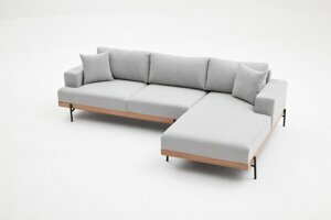 Hanah Home Rohová pohovka LIVA šedá pravá 287 cm 825BLC2816