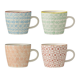 BLOOMINGVILLE Set 4 hrnků s uchem CARLA 300 ml 21100445