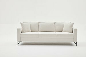 Hanah Home Třímístná pohovka BERLIN krémová 222 cm 825BLC2798