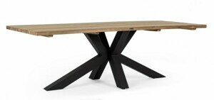 BIZZOTTO Zahradní jídelní stůl RAMSEY 240x100cm černé nohy 0804457