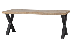 WOOOD jídelní stůl TABLO herringbone 200x90 cm nohy X 375909-A
