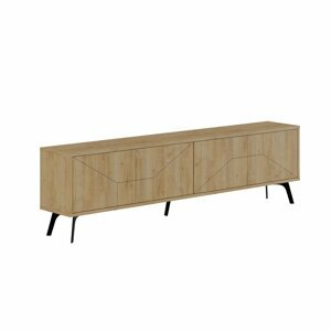 KALUNE DESIGN dřevěný TV stolek DUNE hnědý 50x180 cm 855DTE3095