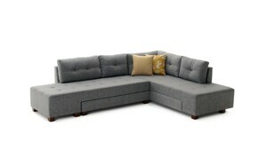 Atelier del sofa Rozkládací rohová pohovka MANAMA šedá pravý roh 825BLC1181