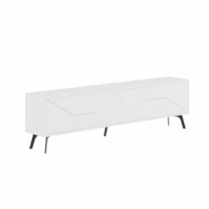 KALUNE DESIGN dřevěný TV stolek DUNE bílý 855DTE3094