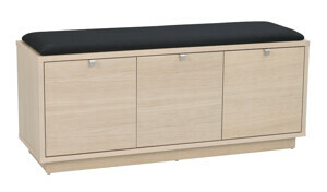 Rowico světle hnědá lavice s úložným prostorem CONFETTI a černým sedákem 106 cm 103767