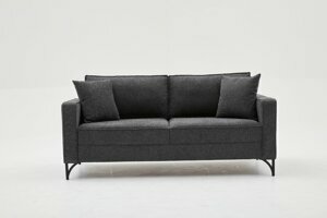 Hanah Home Dvoumístná pohovka BERLIN antracitová 180 cm 825BLC2794