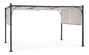 BIZZOTTO Hliníková pergola se stínící látkou GAZEBO 3x4m 0795435