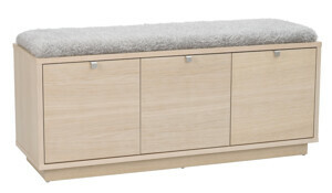 Rowico světle hnědá lavice s úložným prostorem CONFETTI a šedým sedákem 106 cm 103768