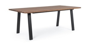 BIZZOTTO Zahradní jídelní stůl OSLO 100x200 cm s černými nohami 0806910