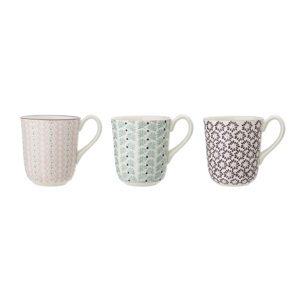 BLOOMINGVILLE Set 3 hrnků s uchem MAYA 360 ml 82040557