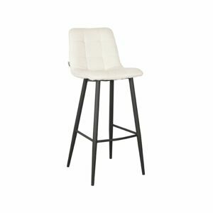LABEL51 Barová židle JELT bílé bouclé 105cm UK-30.455