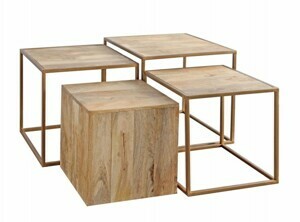 BIZZOTTO Set 4 odkládacích stolků JAIDEV 0746932