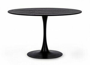 BIZZOTTO Kulatý jídelní stůl BLOOM černý 120cm 0732979