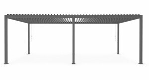 BIZZOTTO Antracitová hliníková pergola s uzavíracími lamelami OCEAN 3,6x7,2 m 0795784