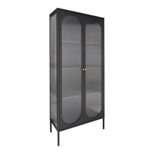 House Nordic Prosklená černá vitrína ADELAIDE 180cm 3001200