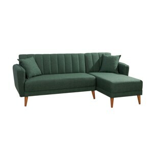 Atelier del sofa Rozkládací rohová pohovka AQUA tmavě zelená pravý roh 867UNQ1431