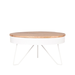 LABEL51 konferenční stolek SARAN světlý (bílá) ø80 cm Color: White YS-22.079