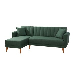 Atelier del sofa Rozkládací rohová pohovka AQUA tmavě zelená levý roh 867UNQ1405
