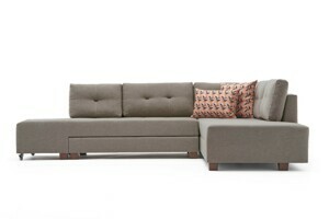 Hanah Home Rozkládací rohová pohovka MANAMA béžová pravý roh 825BLC2546