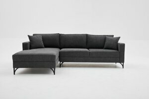 Hanah Home Rohová pohovka BERLIN antracitová levá 258 cm 825BLC2807