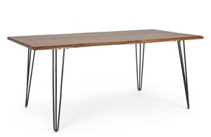BIZZOTTO Jídelní stůl BARROW tmavý 180x90 cm 0746751