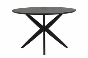 ROWICO Kulatý jídelní stůl CALVERTON černý 120cm 120658