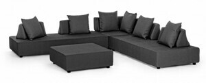 BIZZOTTO Venkovní set pohovek PIPER černý 0662861